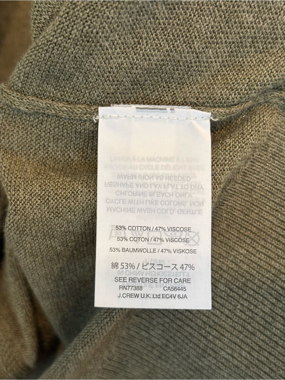 J. Crew Women’s Olive Green V-Neck Crop Cardigan Sweater | Medium - Picture 4 of 8